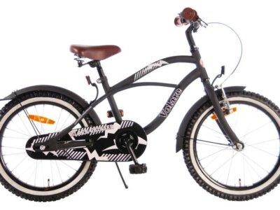 Volare Black Cruiser Kinderfiets - Jongens - 18 inch - Zwart - 95% afgemonteerd