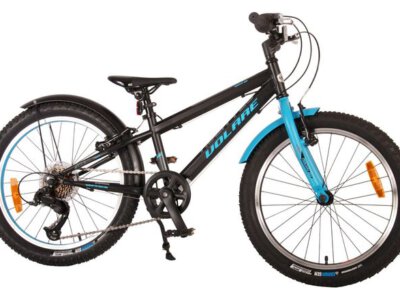 Volare Rocky Kinderfiets - 20 inch - Blauw Zwart - 85% afgemonteerd - 6 speed - Prime Collection