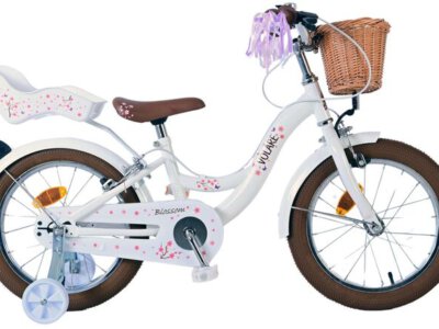 Volare Blossom Kinderfiets - Meisjes - 16 inch - Wit - Twee Handremmen