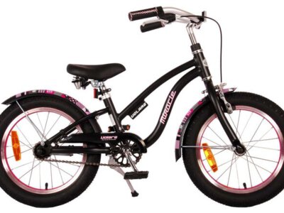 Volare Miracle Cruiser Kinderfiets - Meisjes- 16 inch - Mat Zwart - Prime Collection