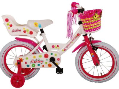 Volare Ashley Kinderfiets - Meisjes - 14 inch - Wit - 95% afgemonteerd