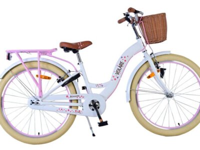 Volare Blossom Kinderfiets - Meisjes - 24 inch - Wit - Twee handremmen