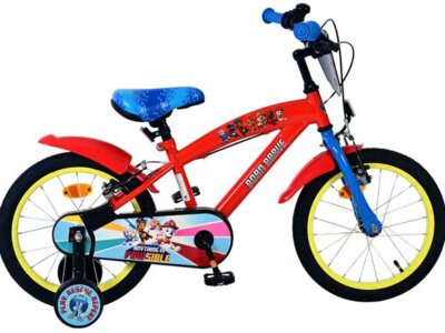 Paw Patrol Kinderfiets - Jongens - 16 inch - Rood - Twee handremmen