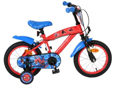 Spider-Man Kinderfiets - Jongens - 14 inch - Blauw/Rood - Twee handremmen