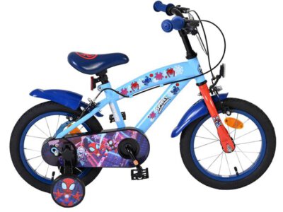 Spidey Kinderfiets - Jongens - 14 inch - Blauw Rood - Twee handremmen