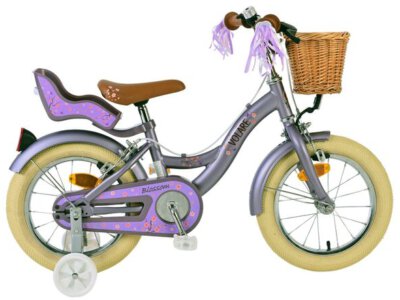 Volare Blossom Kinderfiets - Meisjes - 14 inch - Paars - Twee Handremmen