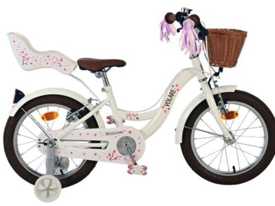 Volare Blossom Kinderfiets - Meisjes - 16 inch - Wit - Twee Handremmen