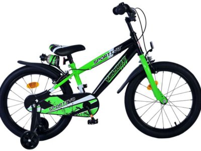 Volare Sportivo Kinderfiets - Jongens - 18 inch - Groen Zwart - Twee Handremmen