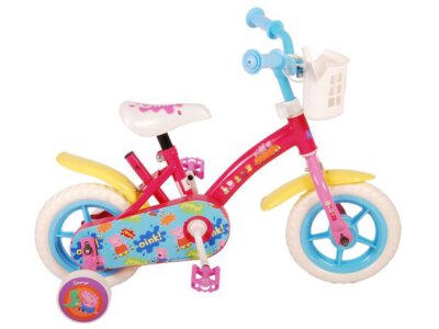 Peppa Pig Kinderfiets - Meisjes - 10 inch - Roze/Blauw - Doortrapper