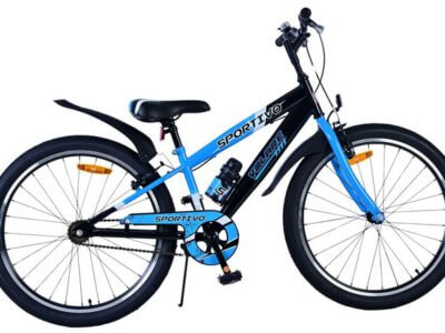 Volare Sportivo Kinderfiets - Jongens - 24 inch - Zwart Blauw - Twee Handremmen