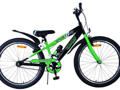 Volare Sportivo Kinderfiets - Jongens - 24 inch - Zwart Groen - Twee Handremmen