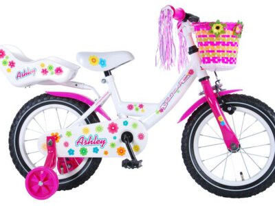 Volare Ashley Kinderfiets - Meisjes - 14 inch - Wit - 95% afgemonteerd
