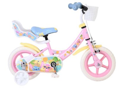 Disney Stitch Kinderfiets - Meisjes - Mag Wheels - 12 inch - Roze