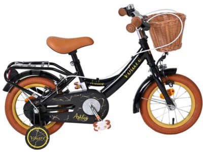 Volare Ashley Kinderfiets - Meisjes - 12 inch - Zwart - Twee handremmen