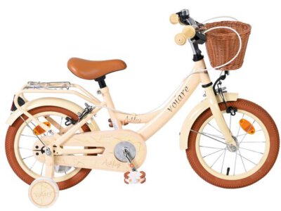Volare Ashley Kinderfiets - Meisjes - 14 inch - Creme - Twee Handremmen