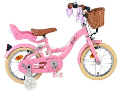 Volare Blossom Kinderfiets - Meisjes - 14 inch - Roze - Twee Handremmen