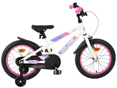 Volare Lily Kinderfiets - Meisjes - 16 inch - Wit Roze Paars