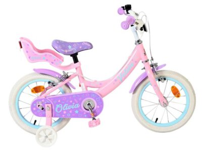 Volare Olivia Kinderfiets - Meisjes - 14 inch - Roze - Twee Handremmen