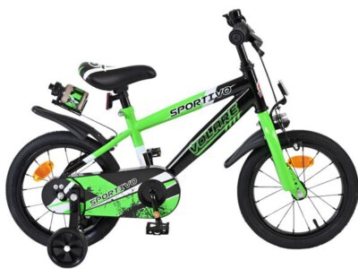 Volare Sportivo Kinderfiets - Jongens - 14 inch - Groen Zwart