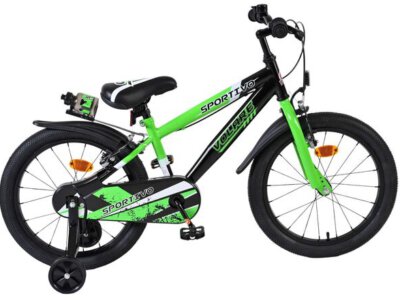 Volare Sportivo Kinderfiets - Jongens - 18 inch - Groen Zwart - Twee Handremmen