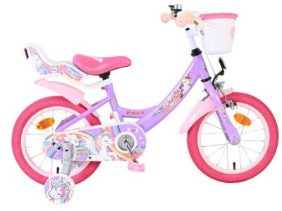 Volare Unicorn Kinderfiets - Meisjes - 14 inch - Paars