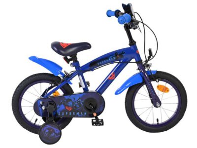 Superman Kinderfiets - Jongens - 14 inch - Blauw - Twee handremmen