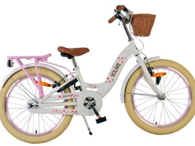 Volare Blossom Kinderfiets - Meisjes - 20 inch - Wit - Twee handremmen