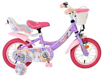 Volare Unicorn Kinderfiets - Meisjes - 12 inch - Paars