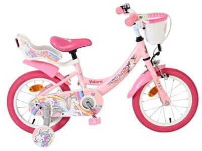Volare Unicorn Kinderfiets - Meisjes - 14 inch - Roze