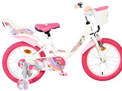 Volare Unicorn Kinderfiets - Meisjes - 16 inch - Wit