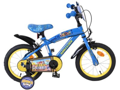 Paw Patrol -Rubble & Crew Kinderfiets - Jongens - 14 inch - Blauw - Twee handremmen