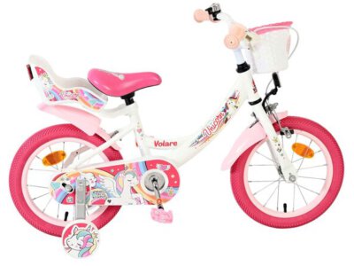 Volare Unicorn Kinderfiets - Meisjes - 14 inch - Wit