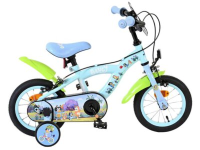 Bluey Kinderfiets - Uni - 12 inch - Lichtblauw - Twee handremmen