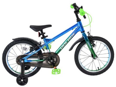 Volare Chrome Kinderfiets - Jongens - 16 inch - Blauw Groen - Twee Handremmen