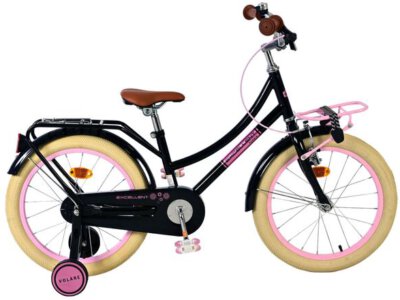 Volare Excellent Kinderfiets - Meisjes -18 inch - Zwart - 95% afgemonteerd