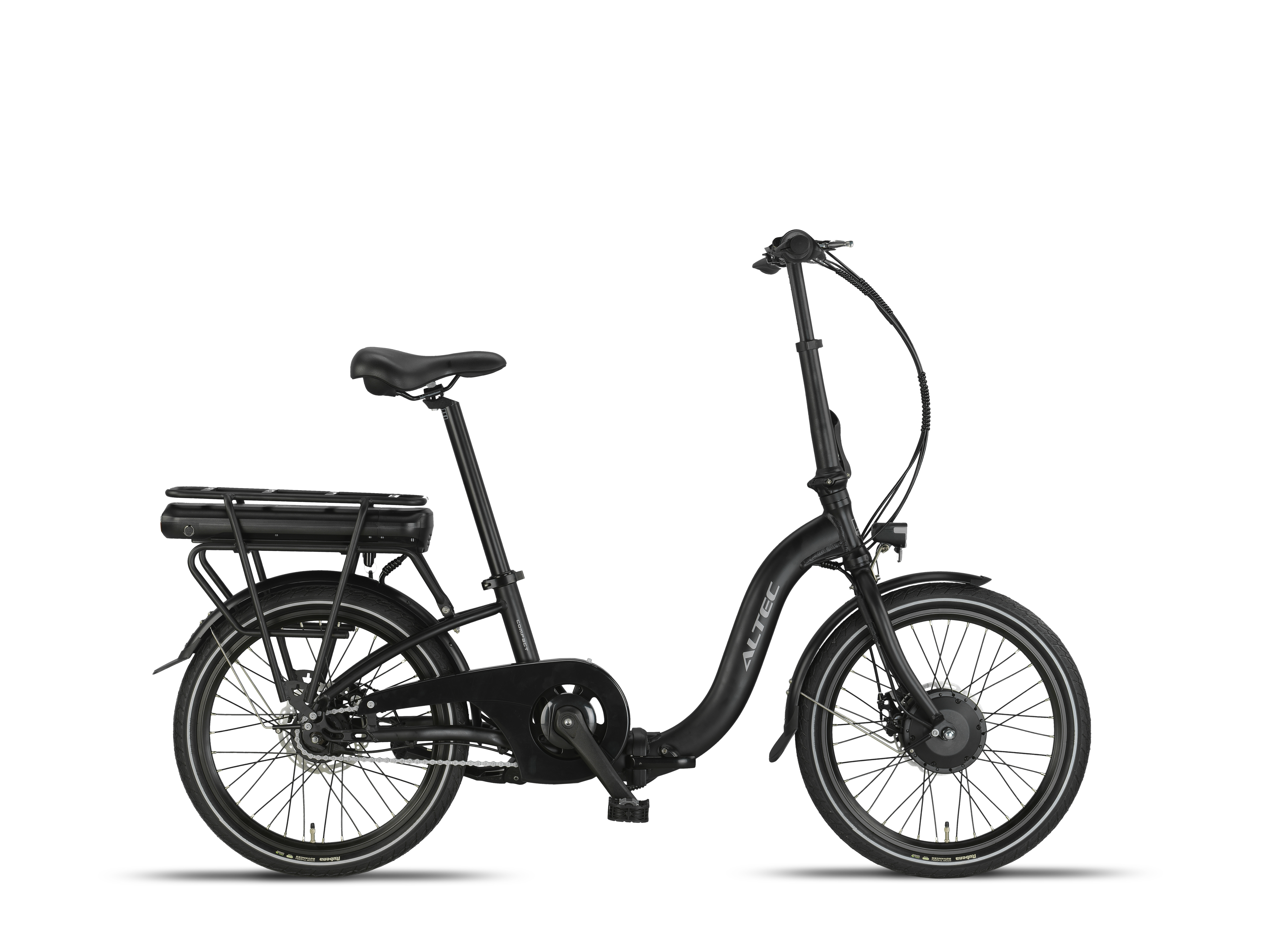 Altec Compact E-Bike Vouwfiets 20 inch 39 cm 468 Wh N-7 Mat Zwart *Accu 800052