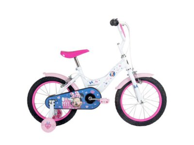 Disney Minnie Kinderfiets - Meisjes - 16 inch - Wit Roze - Twee handremmen