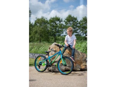 Volare Chrome Kinderfiets - Jongens - 18 inch - Blauw Groen- Twee handremmen