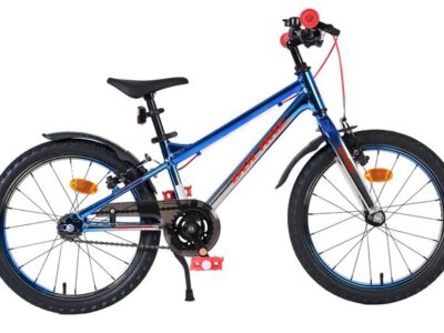 Volare Chrome Kinderfiets - Jongens - 18 inch - Blauw Zilver - Twee handremmen